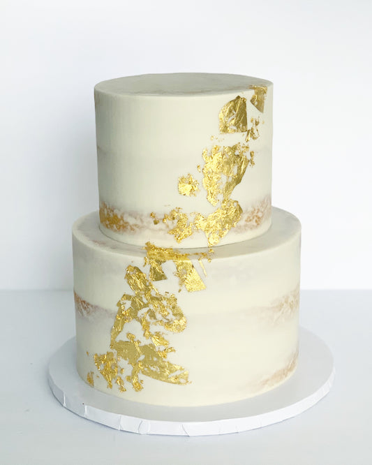 Semi Naked With Gold Foil Cake