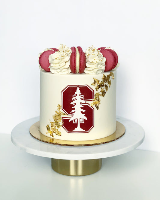 Graduation With School Logo and Macs Cake