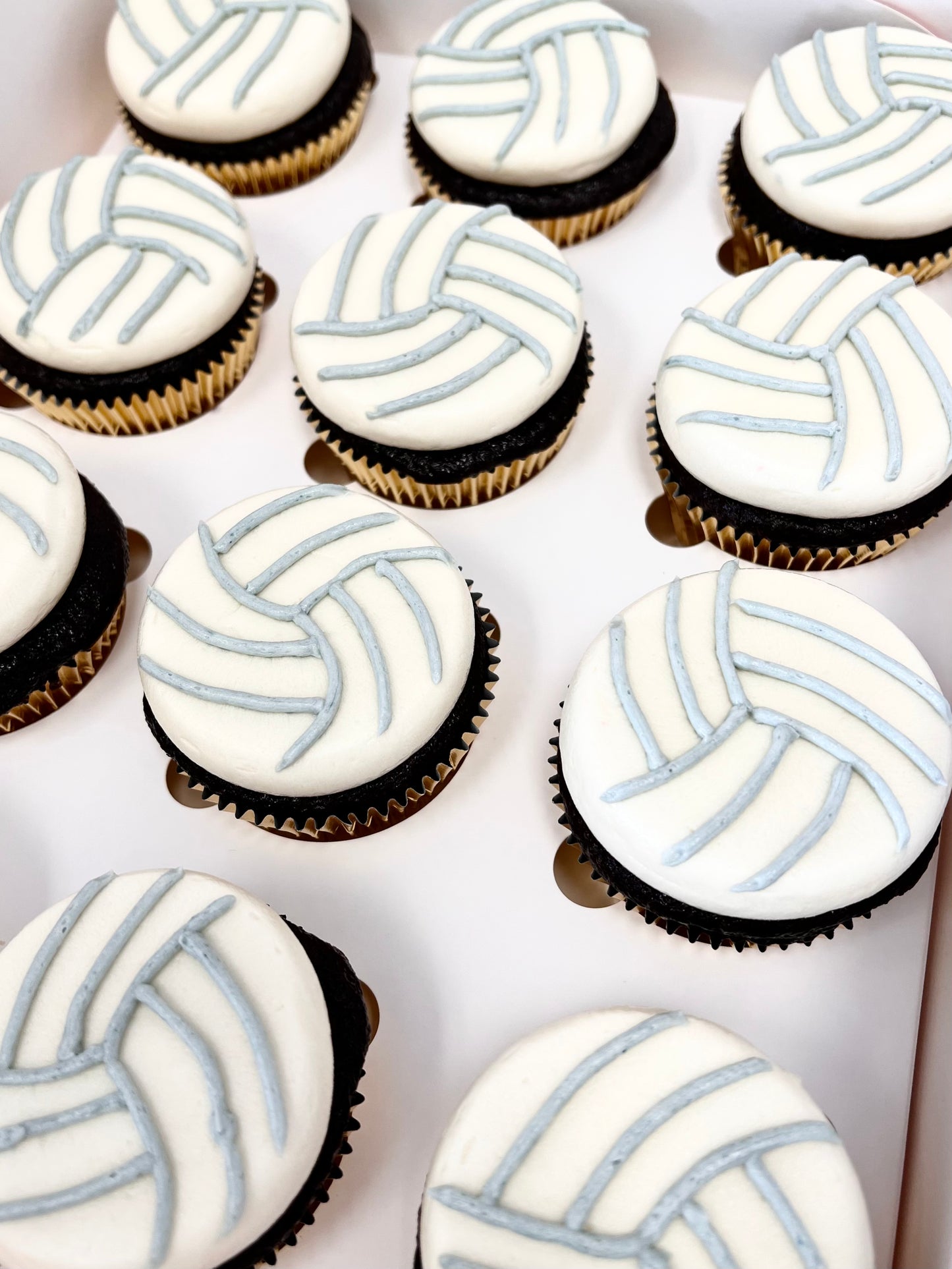 Volleyball Cupcakes