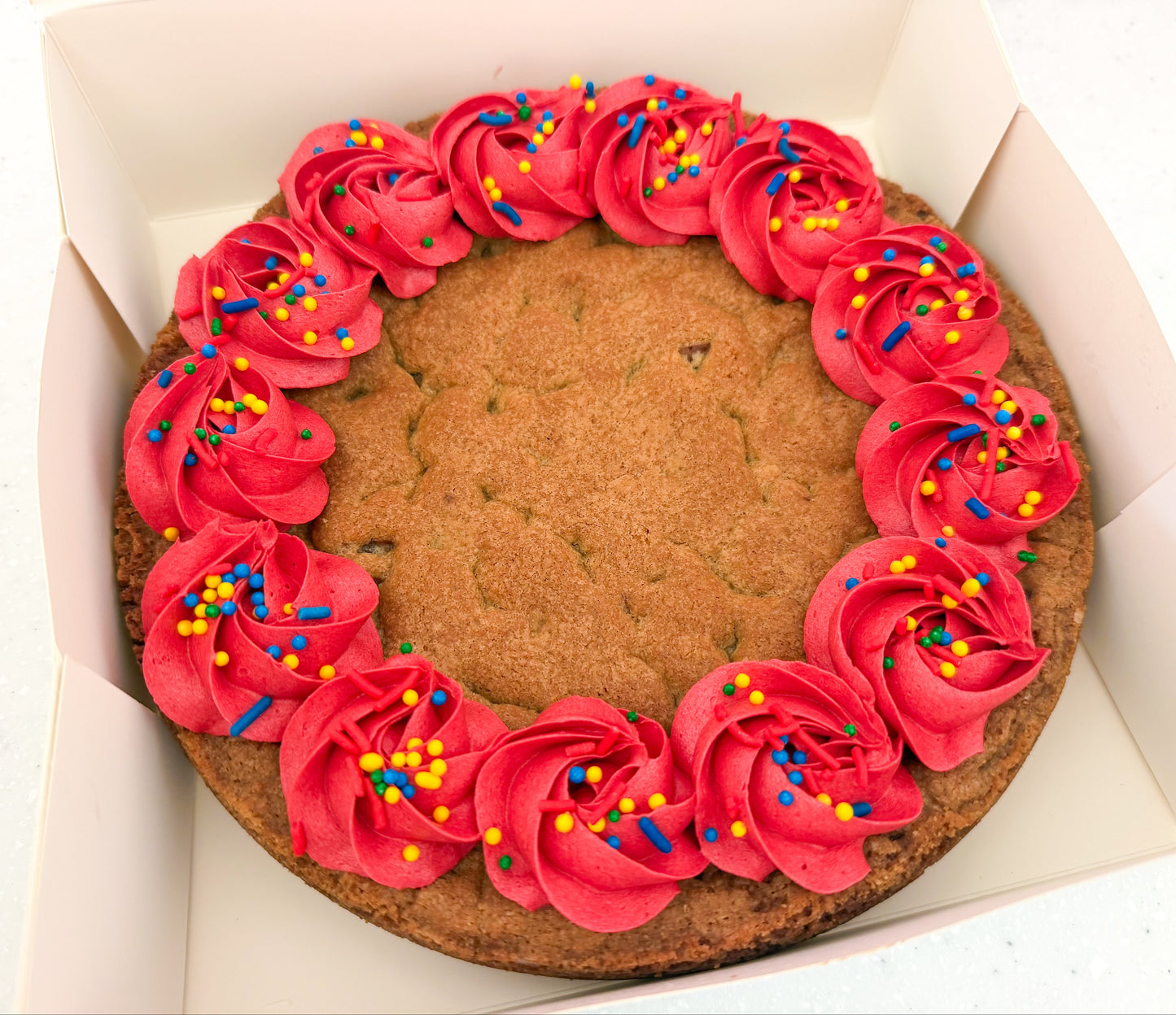 Buttercream Chocolate Chip Cookie Cake (~8 servings)