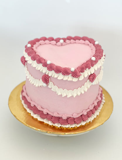 Vintage Heart Cake