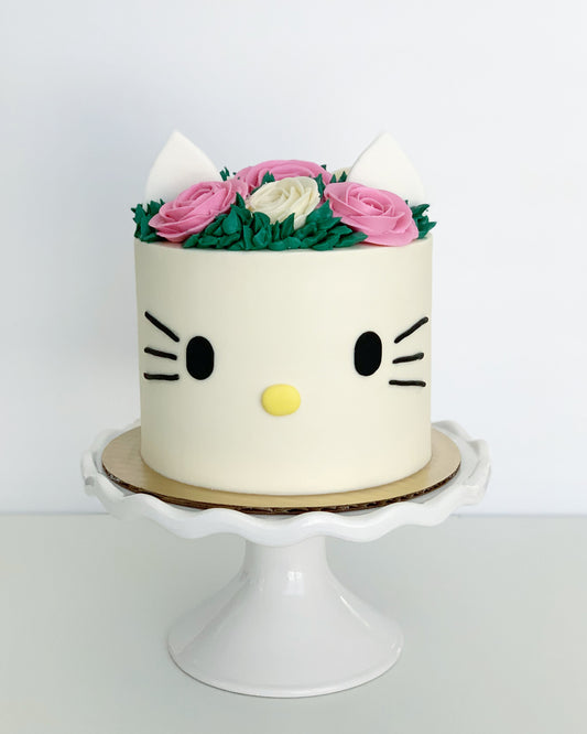 Floral Kitty Cake