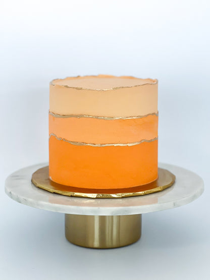 Textured Ombre With Gold Edges Cake