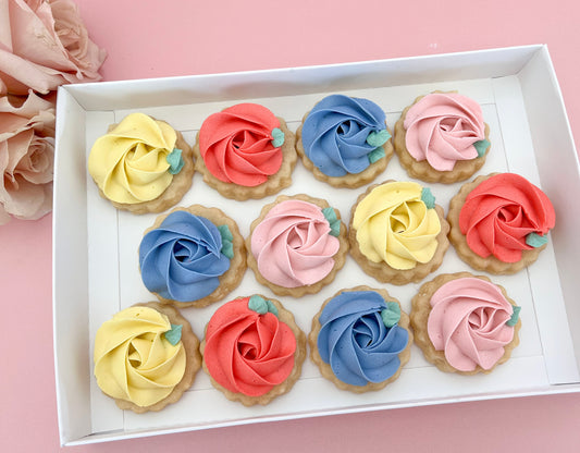 Mother's Day Mini Buttercream Floral Cookies
