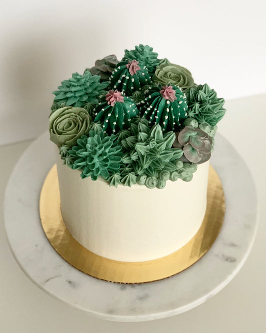 Succulent Garden Cake