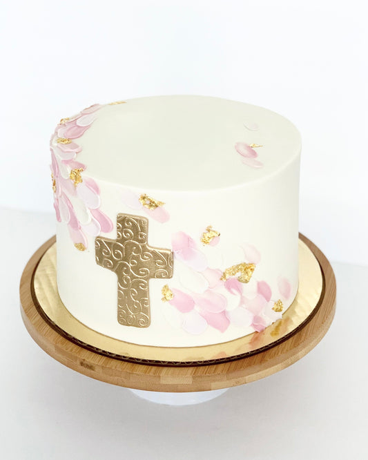 Religious With Painted Buttercream Details Cake
