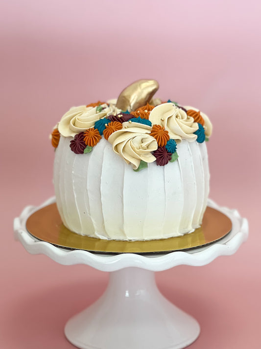 Fall Pumpkin Decorated Cake