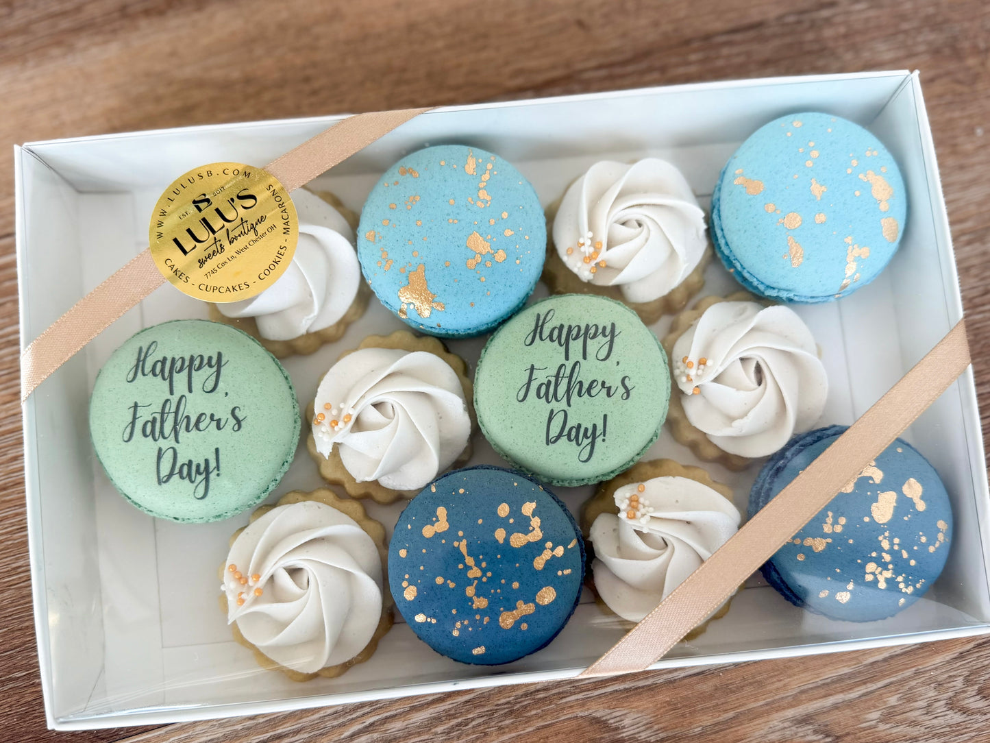 Father's Day Macaron and Mini Cookie Box