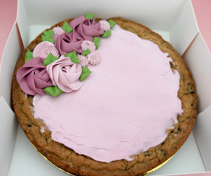 Buttercream Floral Chocolate Chip Cookie Cake