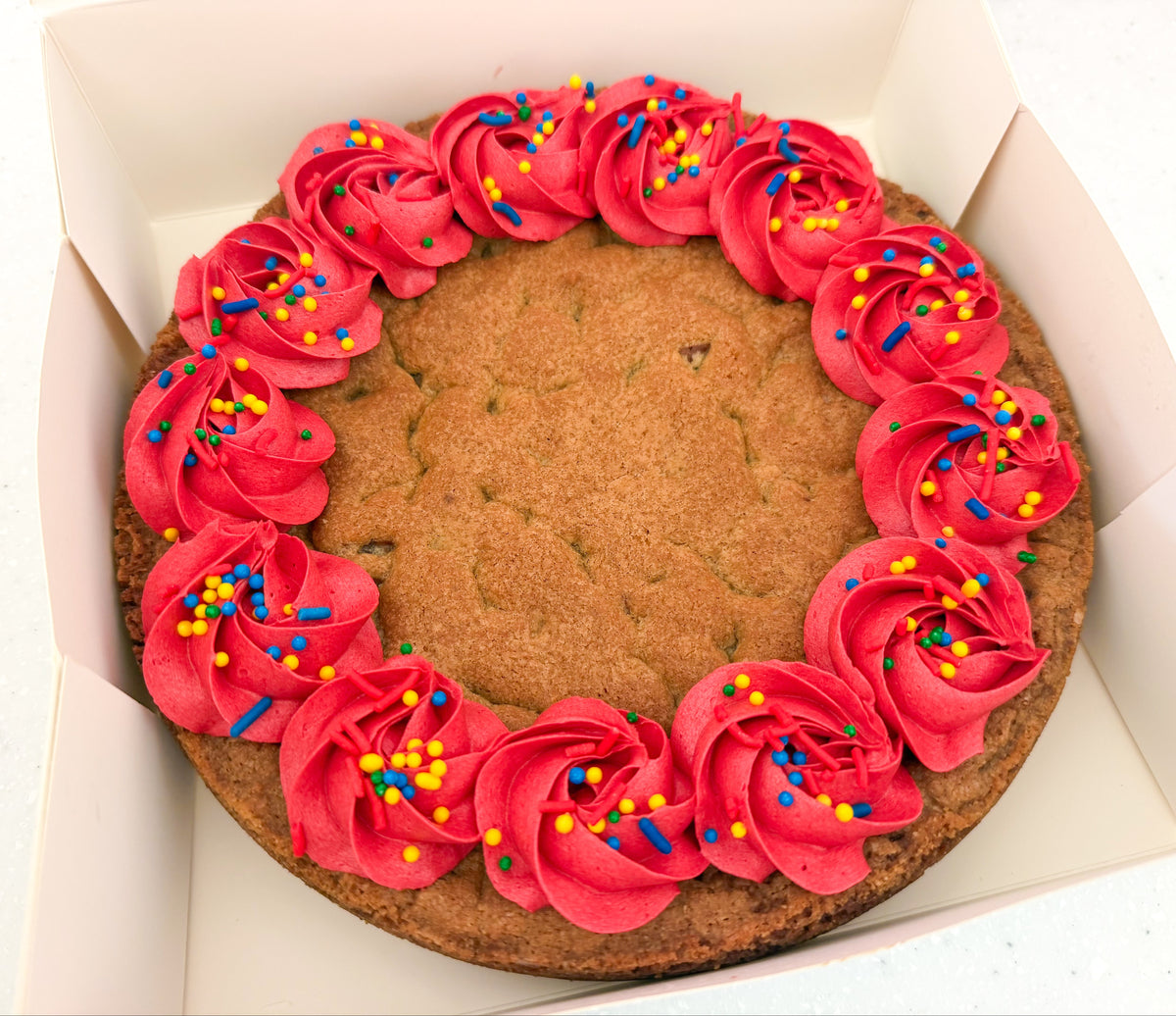 Buttercream Chocolate Chip Cookie Cake (~8 servings)