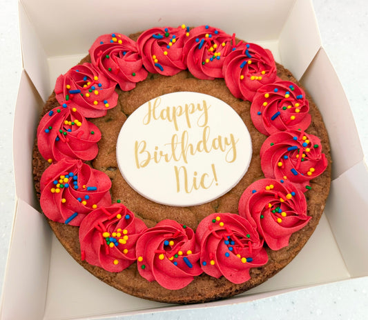 Buttercream Chocolate Chip Cookie Cake (~8 servings)