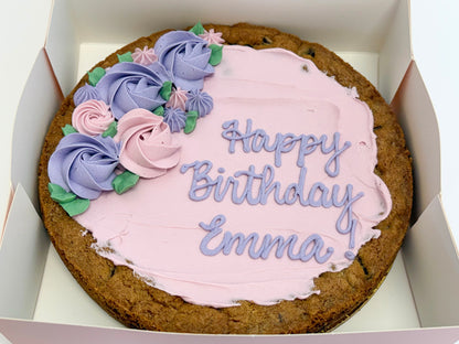Buttercream Floral Chocolate Chip Cookie Cake