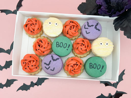 Halloween Macaron & Cookie Combo Box