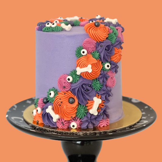 Halloween Textured Buttercream Cake