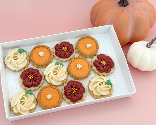 Thanksgiving Decorated Mini Buttercream Cookies
