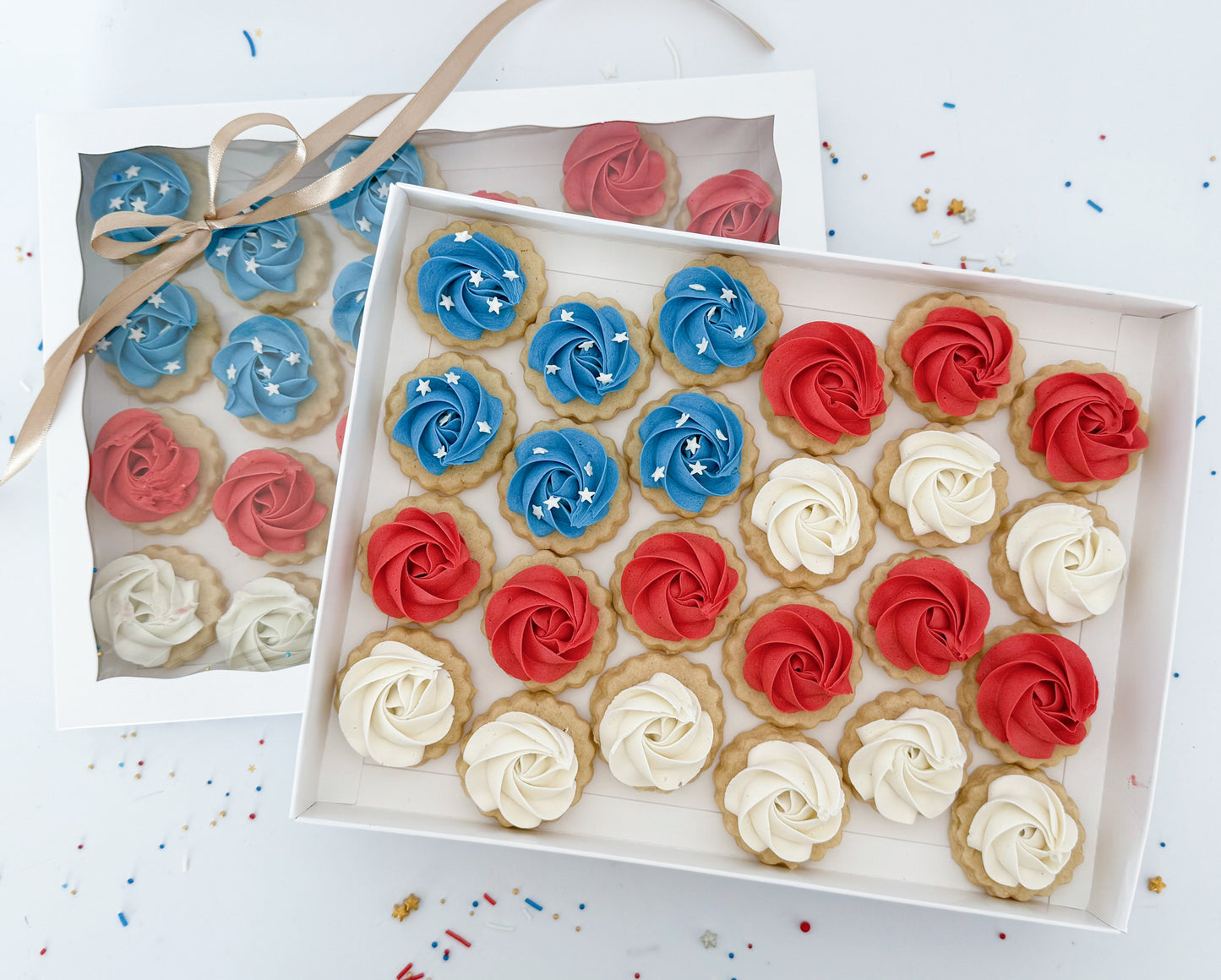 4th of July Flag Cookie Box
