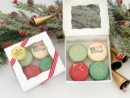 Happy Holidays Macaron Set