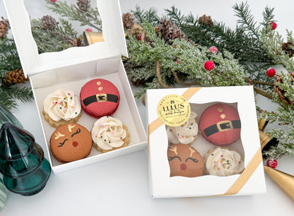 Christmas Decorated Macaron & Cookie Set