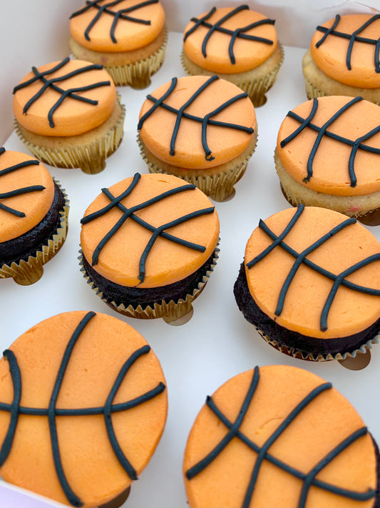 Basketball, Volleyball, or Baseball Cupcakes