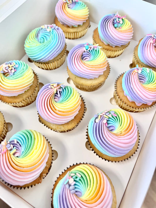 Rainbow Cupcakes