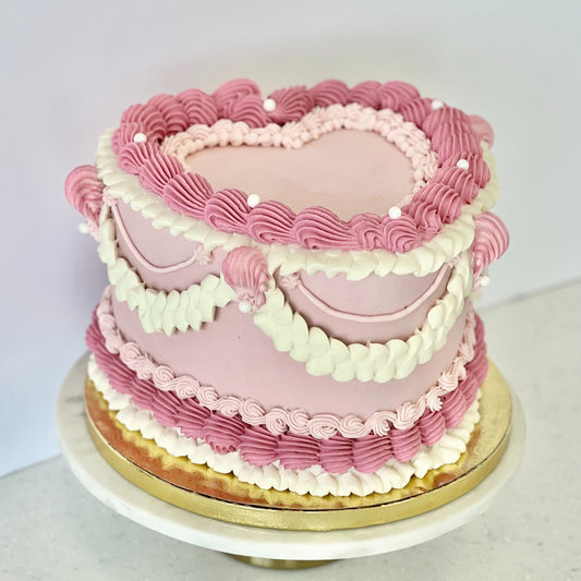 Vintage Heart Cake