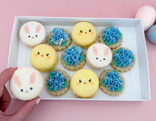 Easter Garden Macaron & Cookie Box