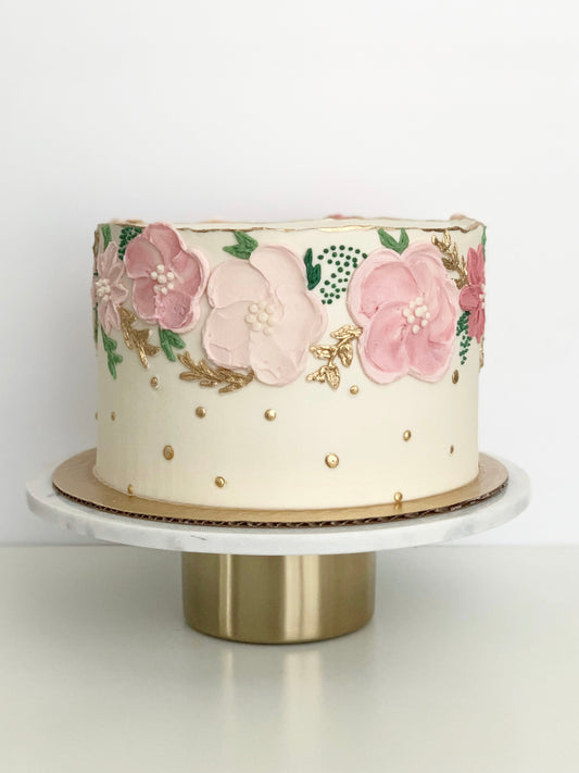 Painted Florals Cake