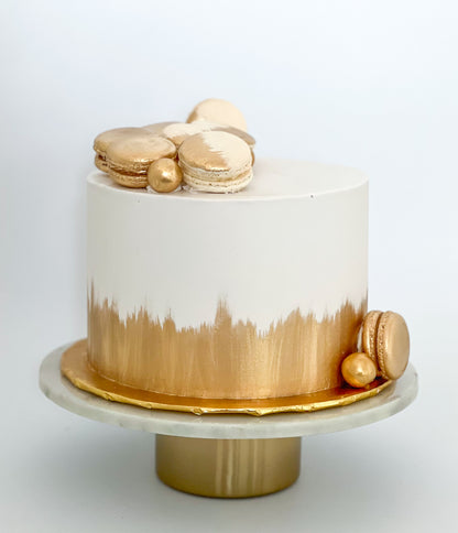 White & Gold Cake